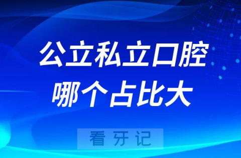 国内公立口腔私立口腔数量规模哪个占比大