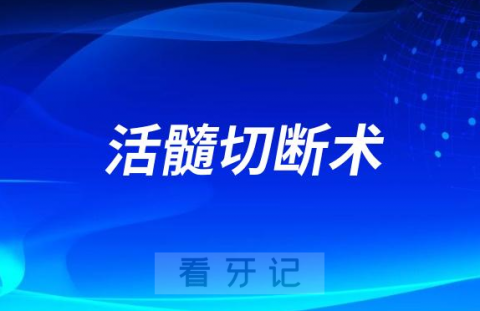 太可怕了活髓切断术是什么意思疼不疼