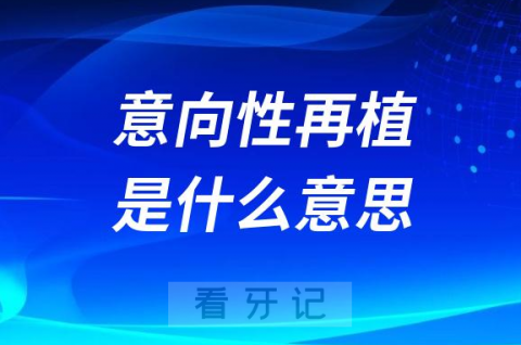 意向性再植是什么意思和自体牙移植有什么区别