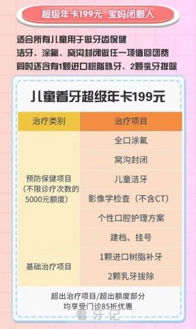 伢牙乐儿童看牙超级年卡靠不靠谱使用规则有哪些