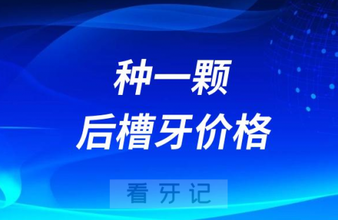 种一颗后槽牙价格需要多少钱2023-2024