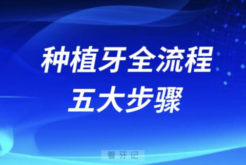 种植牙全流程五大步骤盘点