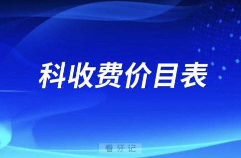 国内公私立牙科收费价目表价格表查询2024