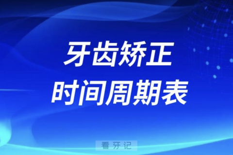 牙齿矫正时间周期表（含儿童、青少年、成人）