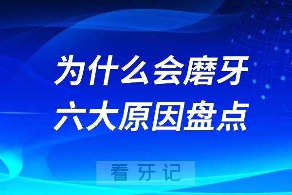 为什么会磨牙？六大原因盘点