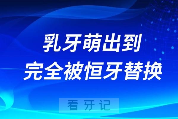 乳牙萌出到完全被恒牙替换完整过程解读