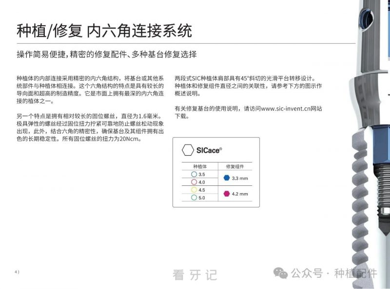 喜客 SIC SICace全能型种植体介绍