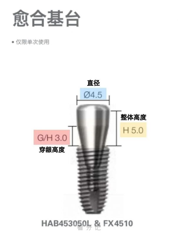 愈合基台是什么意思？基本概念及型号整理（以登腾为例）